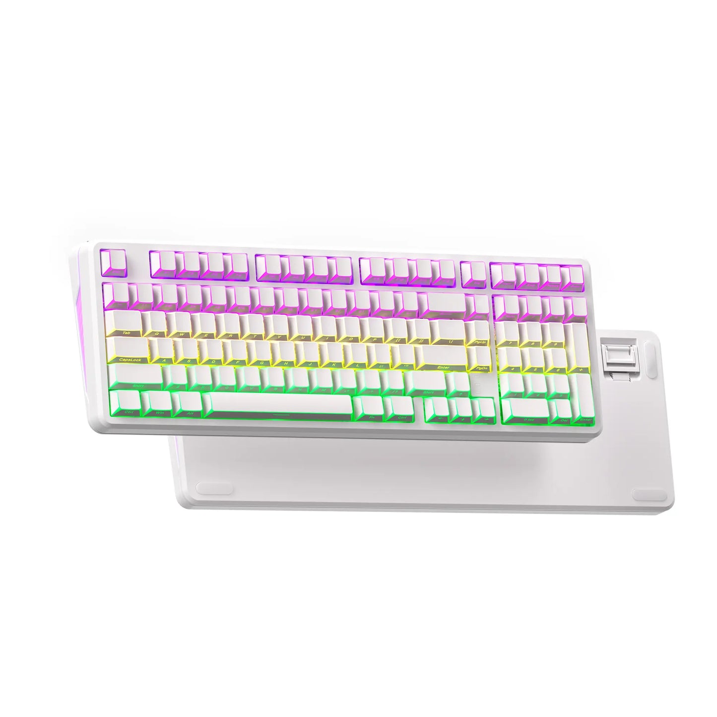 XVX M98 Tri-Mode Wireless Mechanical Keyboard with Number Pad, Bt5.0/2.4Ghz/Usb-C, Pre-Lubed Switches, Gasket Structure, Hot Swappable Custom Creamy Keyboard, 8000Mah, Gaming Keyboard, Office Keyboard, RGB Backlit, Keyboard for Work Tiktokshopbacktoschoo