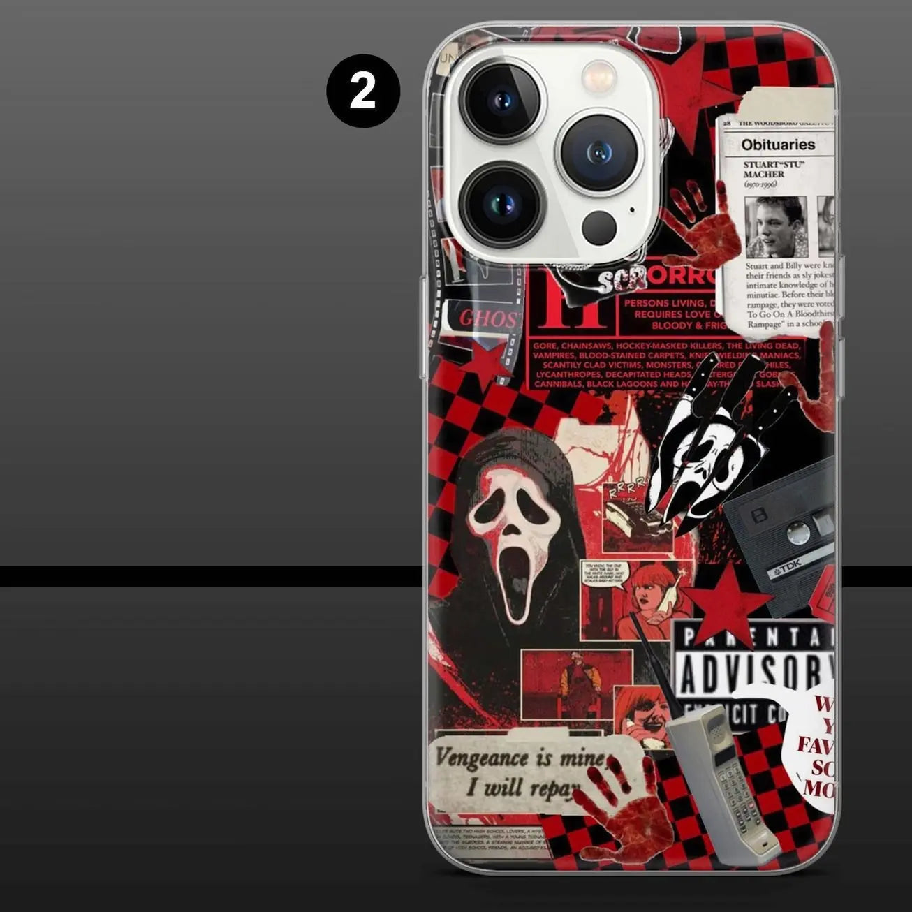 Scream Phone Case Horror Scary Movie Ghostface Compatible with Iphone X, 11, 12, 13, 14, 15, 16, 17 & Samsung