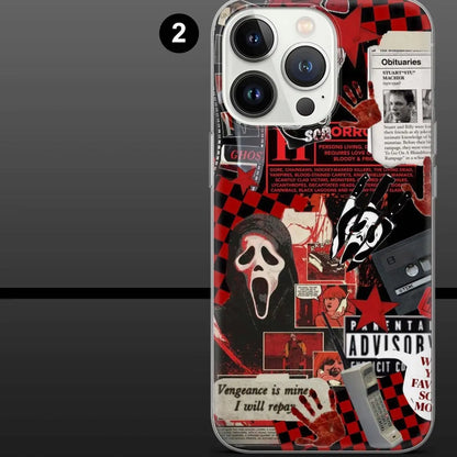 Scream Phone Case Horror Scary Movie Ghostface Compatible with Iphone X, 11, 12, 13, 14, 15, 16, 17 & Samsung