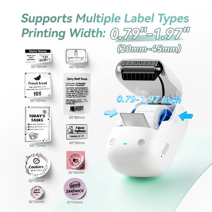 NIIMBOT B2 Label Maker Machine with Tape, Portable Bluetooth 2Inch Label Printer with Multiple Templates, Thermal Labeler for Home Kitchen Office Coffee Shop Bakery Organization,Back to School,Back to School Haul