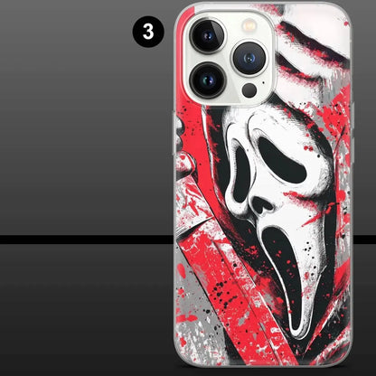 Scream Phone Case Horror Scary Movie Ghostface Compatible with Iphone X, 11, 12, 13, 14, 15, 16, 17 & Samsung