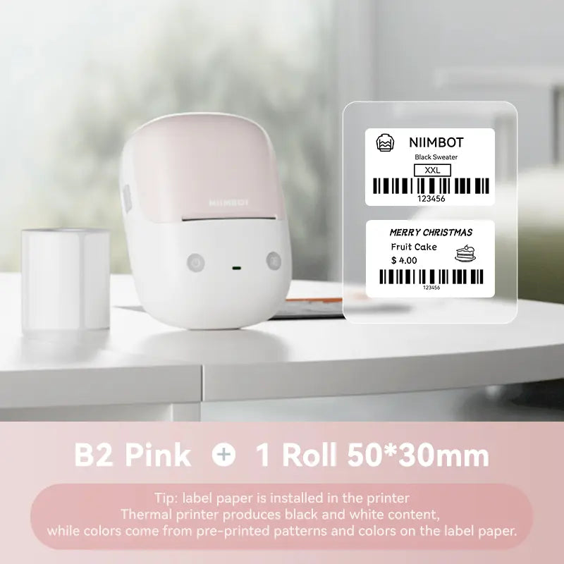 NIIMBOT B2 Label Maker Machine with Tape, Portable Bluetooth 2Inch Label Printer with Multiple Templates, Thermal Labeler for Home Kitchen Office Coffee Shop Bakery Organization,Back to School,Back to School Haul